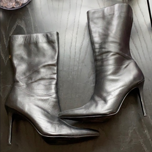 Stunning Colin Stuart Mid Leather Stiletto Boots 7 - Picture 1 of 4